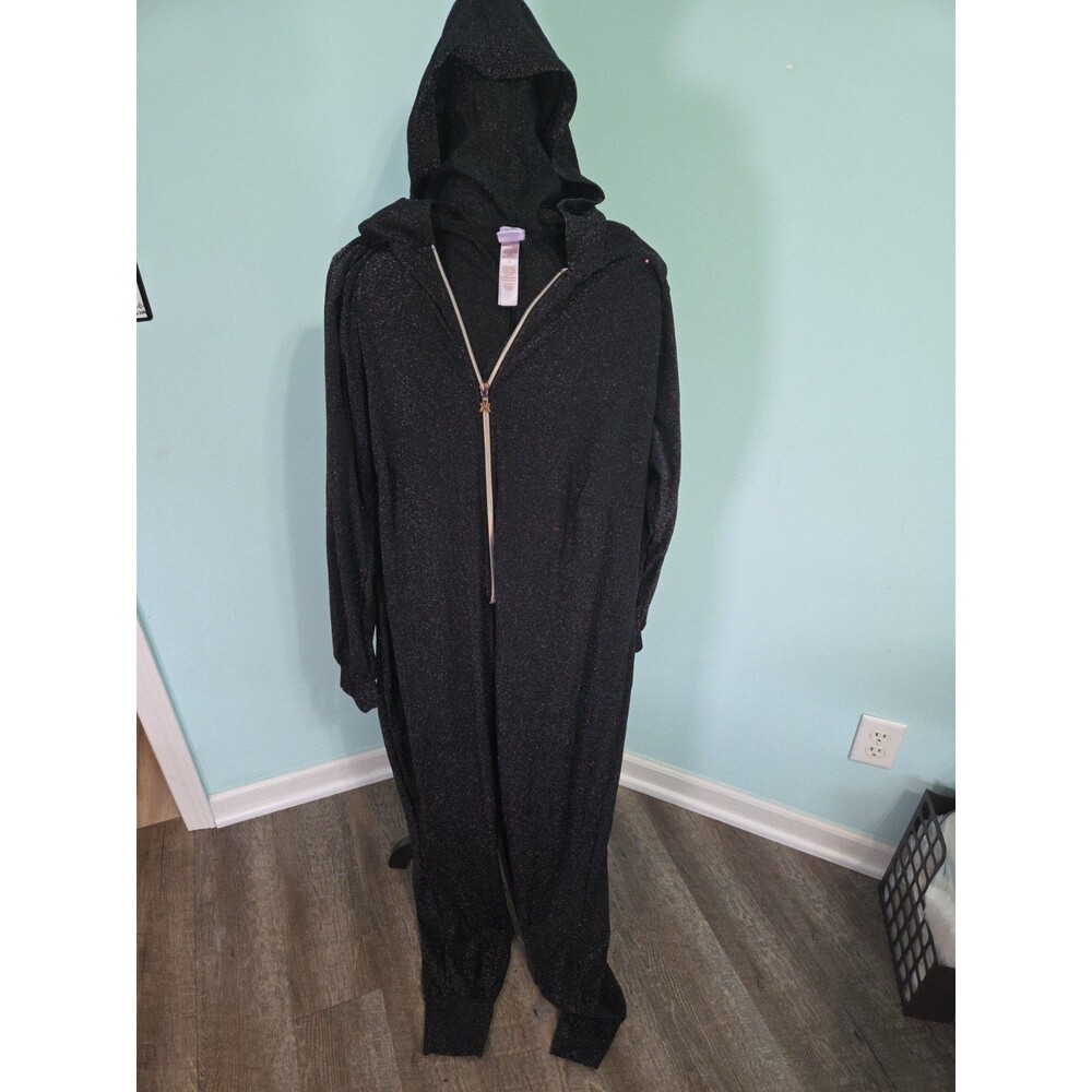 Savage Fenty Plus Sleep & Shine Hooded One Piece Caviar plus size 2x